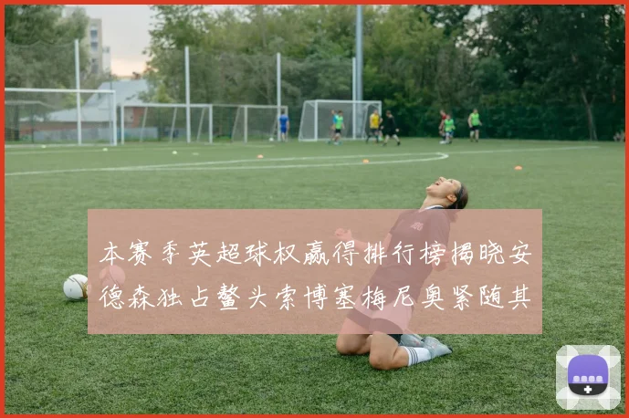 本赛季英超球权赢得排行榜揭晓安德森独占鳌头索博塞梅尼奥紧随其后